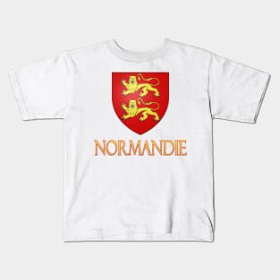 Normandie (Normandy) France - Coat of Arms Design Kids T-Shirt